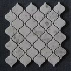 Telhas de assoalho cinzentas do mosaico da moeda de um centavo preta branca, telhas de mosaico de pedra do tijolo dos vários testes padrões