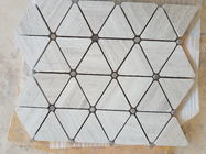 Espessura mosic da telha 10mm do hexágono de mármore branco para o banheiro/cozinha