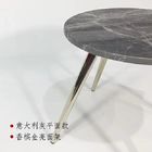 Bancadas de pedra de mármore de jantar redondas dos Tabletops da sala de visitas com base do metal