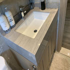 A vaidade natural do banheiro do mármore da pedra de quartzo cobre para a remodelação da hospitalidade