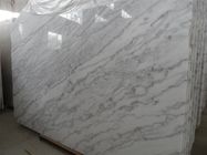 Painéis de parede de mármore high-density para chuveiros/sala, revestimento de mármore branco da laje