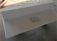 As partes superiores pré-fabricadas da vaidade do banheiro de quartzo personalizadas projetam/tamanhos