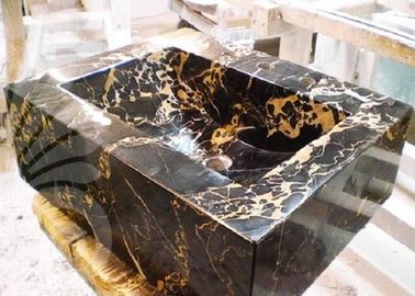Laje preta do mármore de Portoro do ouro, laje de mármore para a cozinha/banho Worktop