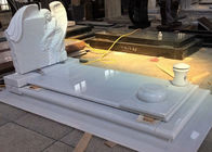 Marcadores graves do monumento branco da pérola, lápides simples do esboço de mármore para sepulturas