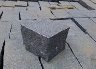 Pedras de pavimentação exteriores pretas rachadas naturais, pedras de pavimentação pretas cinzentas do granito