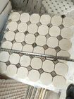 Espessura mosic da telha 10mm do hexágono de mármore branco para o banheiro/cozinha