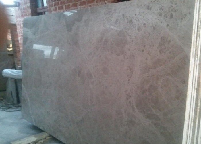 Superfície lustrada do revestimento de Brown da laje das bancadas cor de pedra de mármore contínua