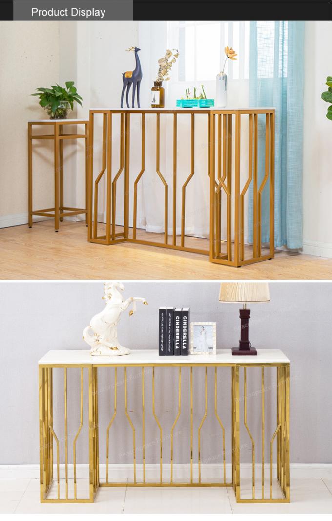 Tampo da mesa de mármore branco de Carranza do quadro de aço inoxidável